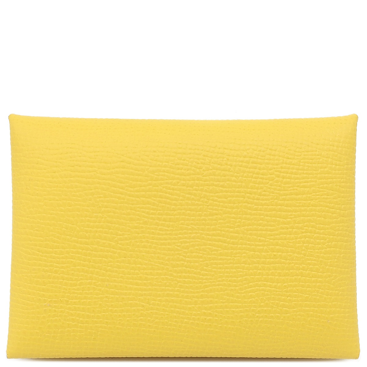 エルメス カードケース カルヴィ デュオ ヴォーエプソン ジョーヌナプル シルバー金具 黄色 フラグメントケース U刻印 【箱】【中古】