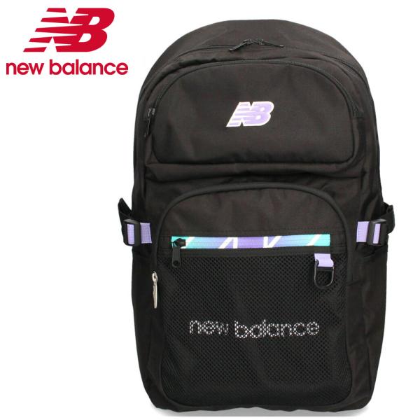 ニューバランス リュック レディース メン ズ 大容量 ブラック 30L 軽量 デイパック はっ水 学生 通学 通勤 限定モデル new balance LAB45694 パープル(80