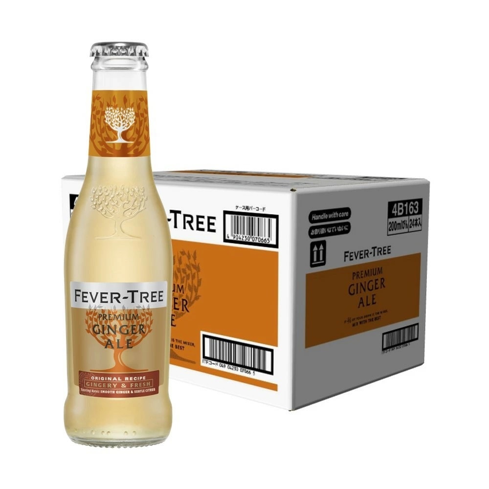 【送料無料】アサヒ Fever-Tree フィーバーツリー プレミアム ジンジャーエール 瓶 200ml×1ケース/24本