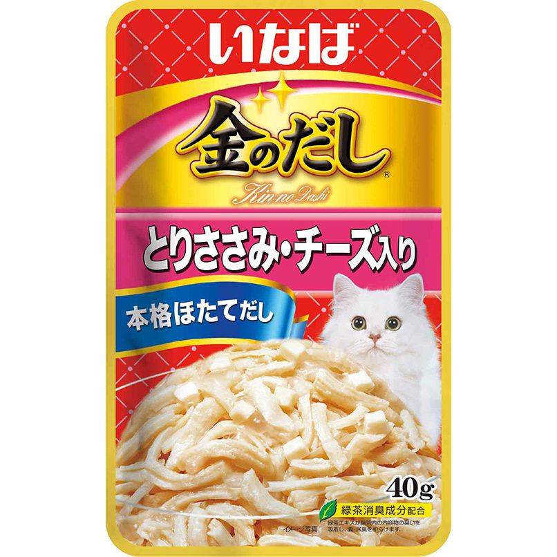 （まとめ買い）金のだしパウチ とりささみ/チーズ入り 40g 猫用フード [x48]