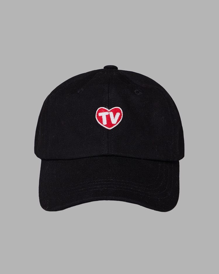 【THE MUSEUM VISITOR】 TV HEART LOGO BALLCAP : BLACK