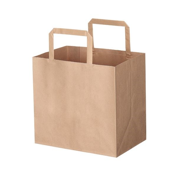 （まとめ） HEIKO Hフラットチャームバッグ220-1 茶 #003277301 1パック（50枚） 10セット