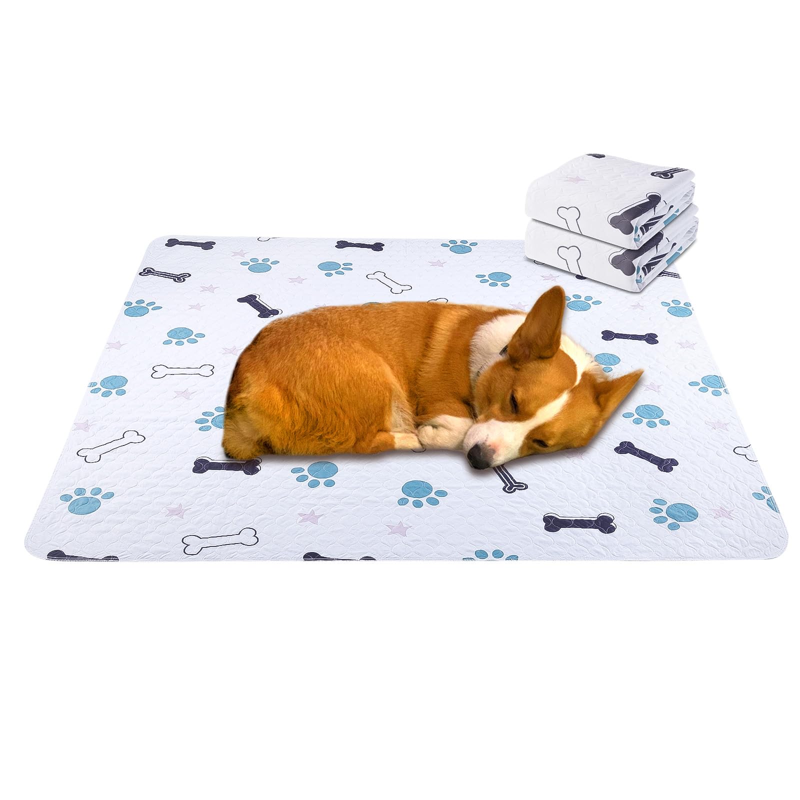 LOOBANI 2枚セット犬 猫用洗えるペットシーツ おしっこマット ペット用 トイレ下敷きマット 速乾 滑り止め 繰り返し使える (80*92CM, 2枚セット) 4,067円