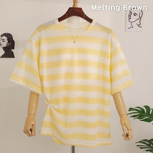 女性ルーズフィットニットTシャツ 女性半袖ニット HJ24