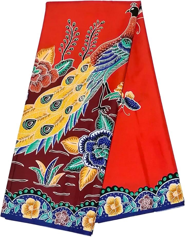 タイ バティック 柄 コットン プリント 生地 アジアン エスニック 布(C)