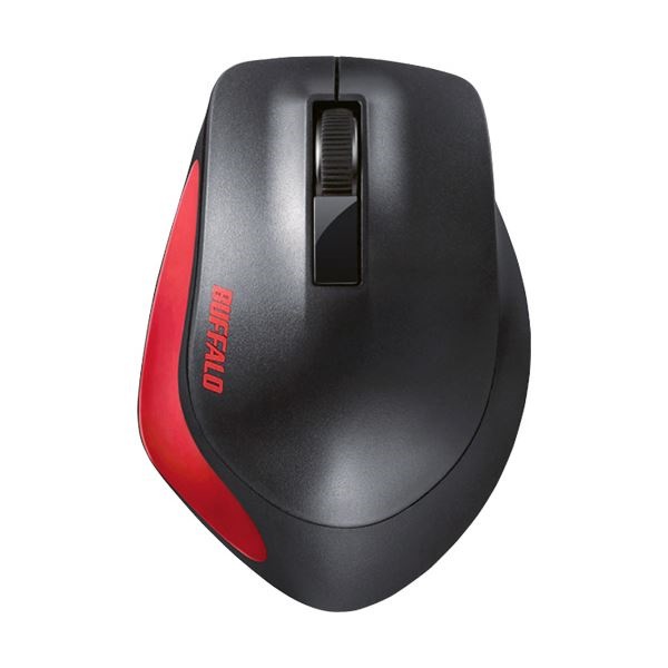 (まとめ) バッファロー 無線 BlueLED3ボタン プレミアムフィットマウス レッド BSMBW300MRD 1個 10セット