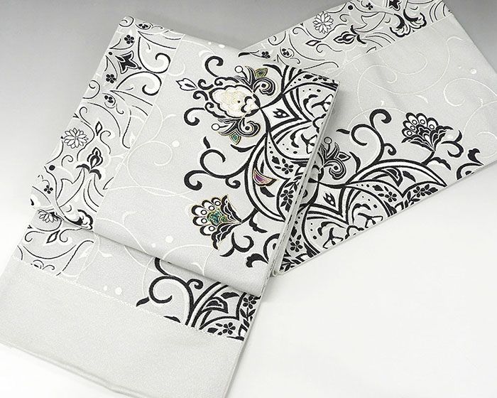 袋帯 新品 正絹 西陣 佐々木染織謹製 螺鈿作家 藤本隆士作 ブラックダイヤ 袋帯 未仕立