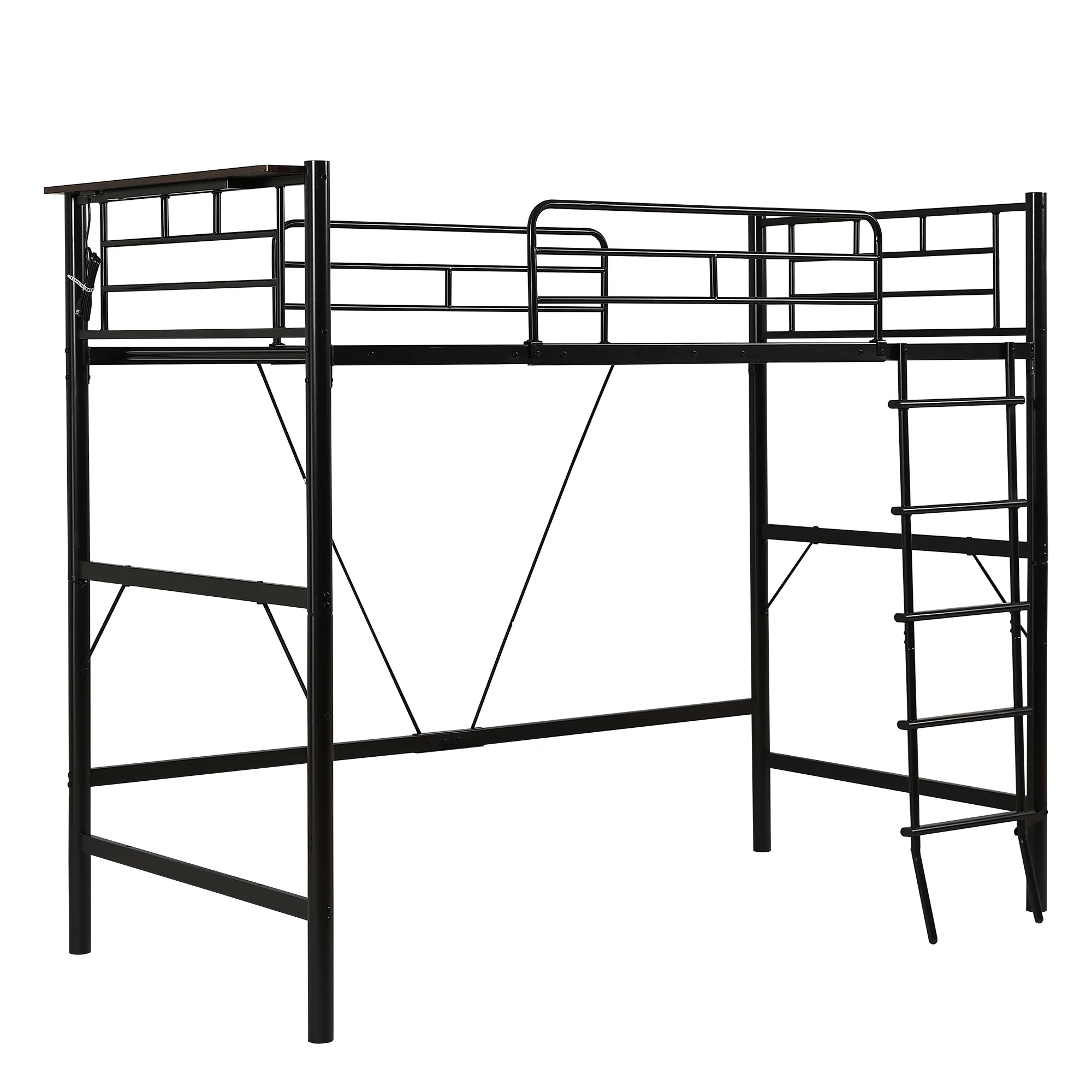 154ロフトベッド パイプベッド シングル コンセント付き 宮 ロフト ベッド 北欧風 高さ170cm ロフト ベッド 大人用 二段ベッド 子供部屋 子供ベッド 送料無料 スチール 耐震 ベッド シン