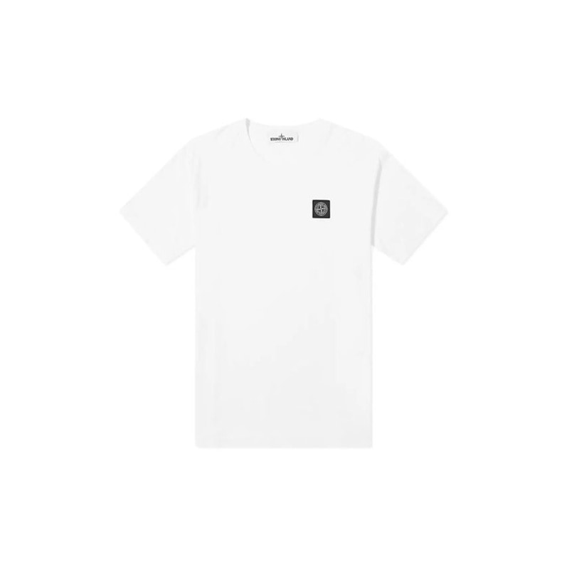 メンズ ロゴパッチ ホワイト 半袖Tシャツ 791524113 A0001