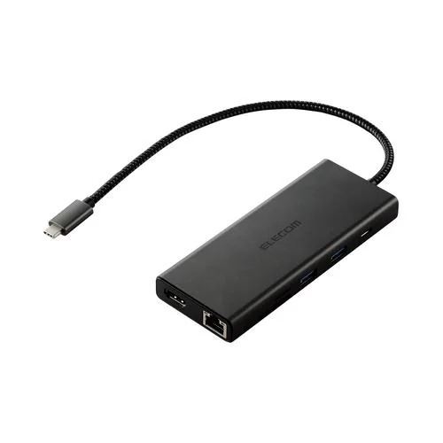 エレコム DST-100BPBK ドッキングステーション USB-Aｘ4 USB-Cｘ2 USB PD対応 100W ブラック