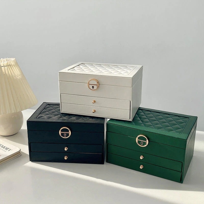 大好評！3日発送です! 亮 人気商品 アクセサリー 収納ケース 大容量 ネックレス イヤリング ピアス 指輪 大容量 ファッション韓国 アクセサリー