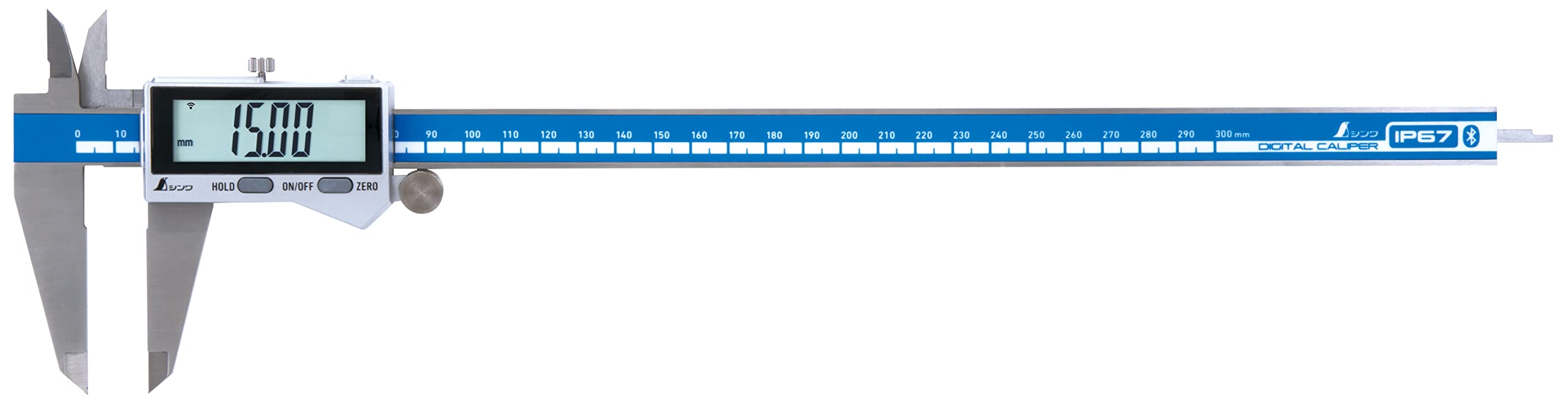 シンワ測定(Shinwa Sokutei) デジタルノギス 大文字2 300mm 防塵防水データ転送機能付 19819