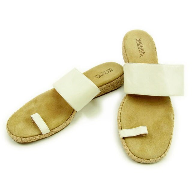 サンダル ＃8M ホワイト ベージュ 中古