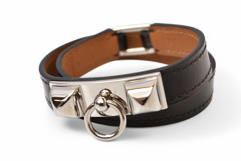 バングル/ブレスレット リヴァル ドゥブルトゥール ブラック/シルバー XSサイズ