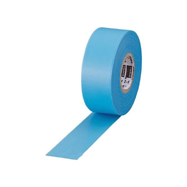 （まとめ）目印テープ 30mmx50m ブルー TMT-30B 1巻 [x5セット]