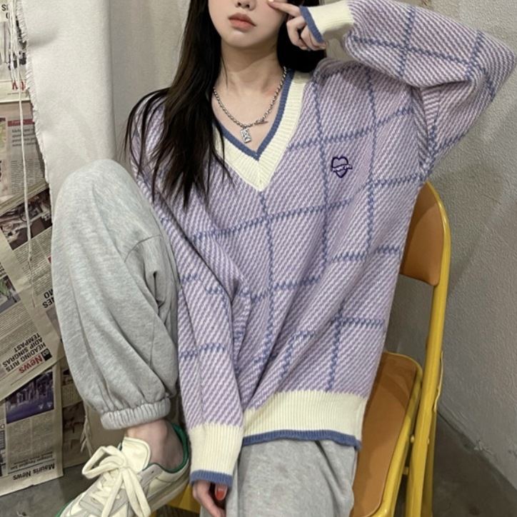 レディース トップス ニット セーター プルオーバー 長袖 萌袖 Vネック 襟なし ワイド オーバーサイズ ふわふわ ふっくら 伸縮性 かわいい 大人可愛い きれいめ シンプル カジュアル おしゃれ