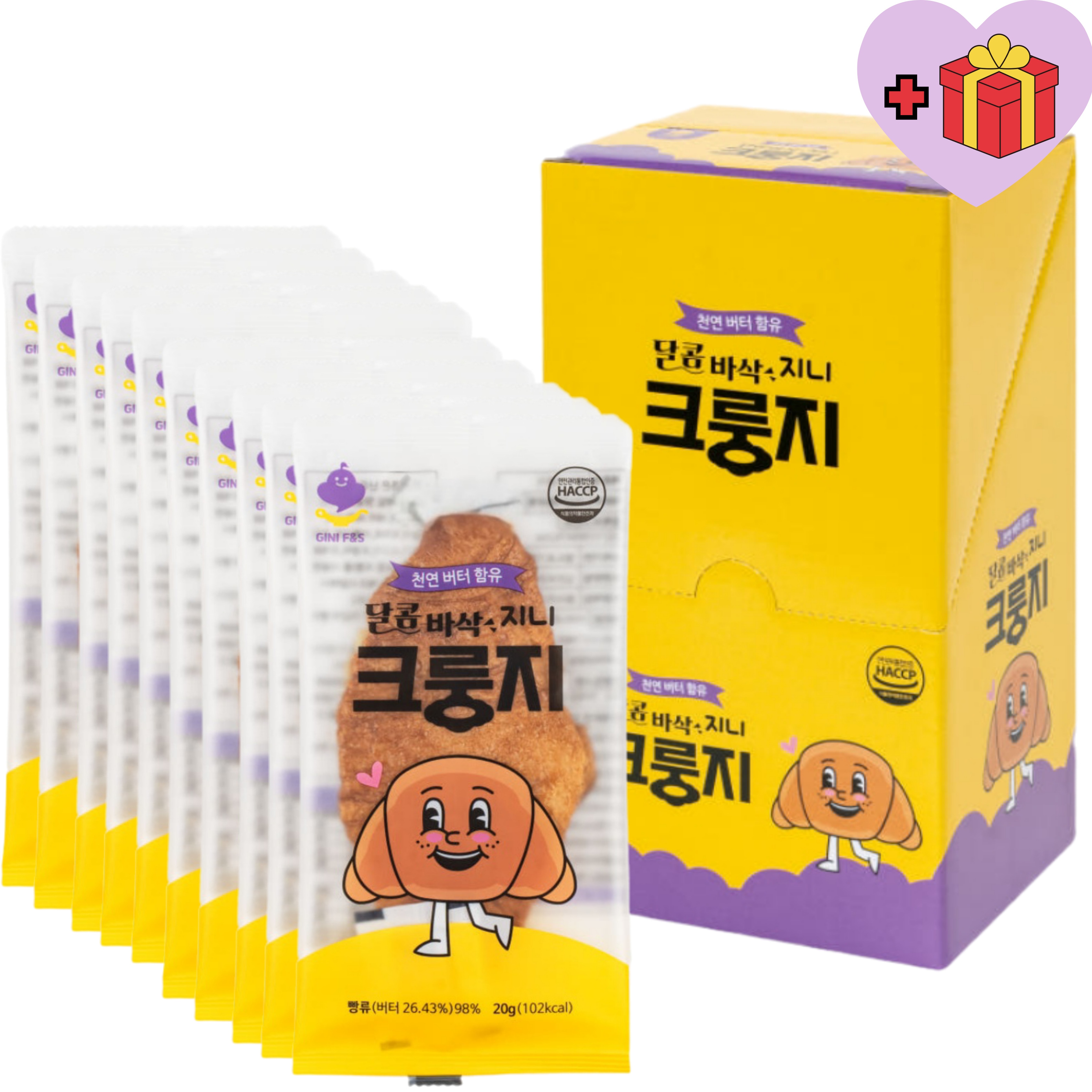 [ジニーフード]韓国コンビニ人気のおやつ クルンジ(クロワッサン おこげ) 1箱10個入り 4,795円