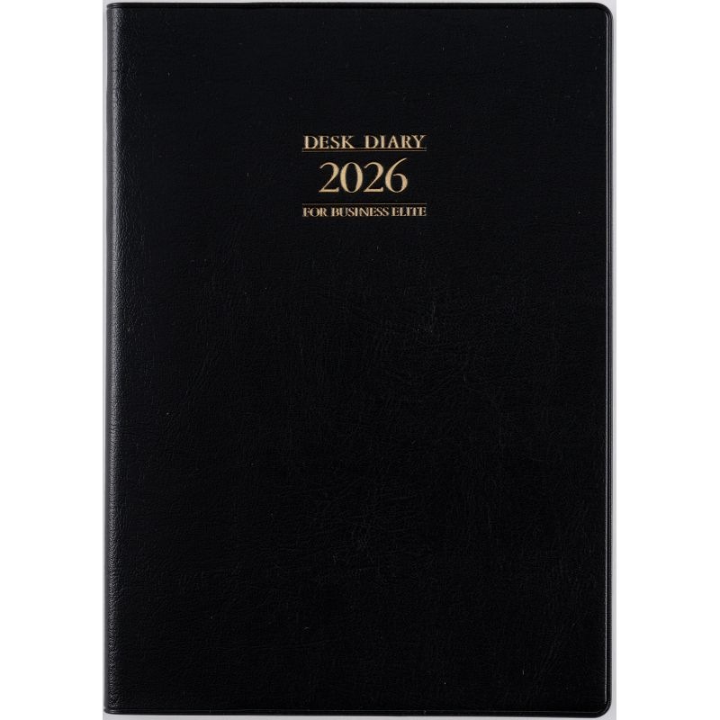（まとめ買い）高橋書店 2026年 手帳 No.67 デスクダイアリー A5判 週間レフト式＆月間ブロック式 黒 [x3]