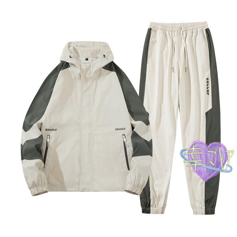 ウィンドブレーカー 上下 メンズ トレーニングウェア 薄手 2 カジュアル 防風 上下 オーバー ジョガーパンツ スポーツウェア 春秋