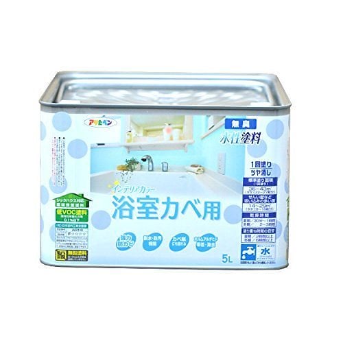（まとめ買い）NEW水性インテリアカラー 浴室カベ用 5L 白 [x3缶セット]