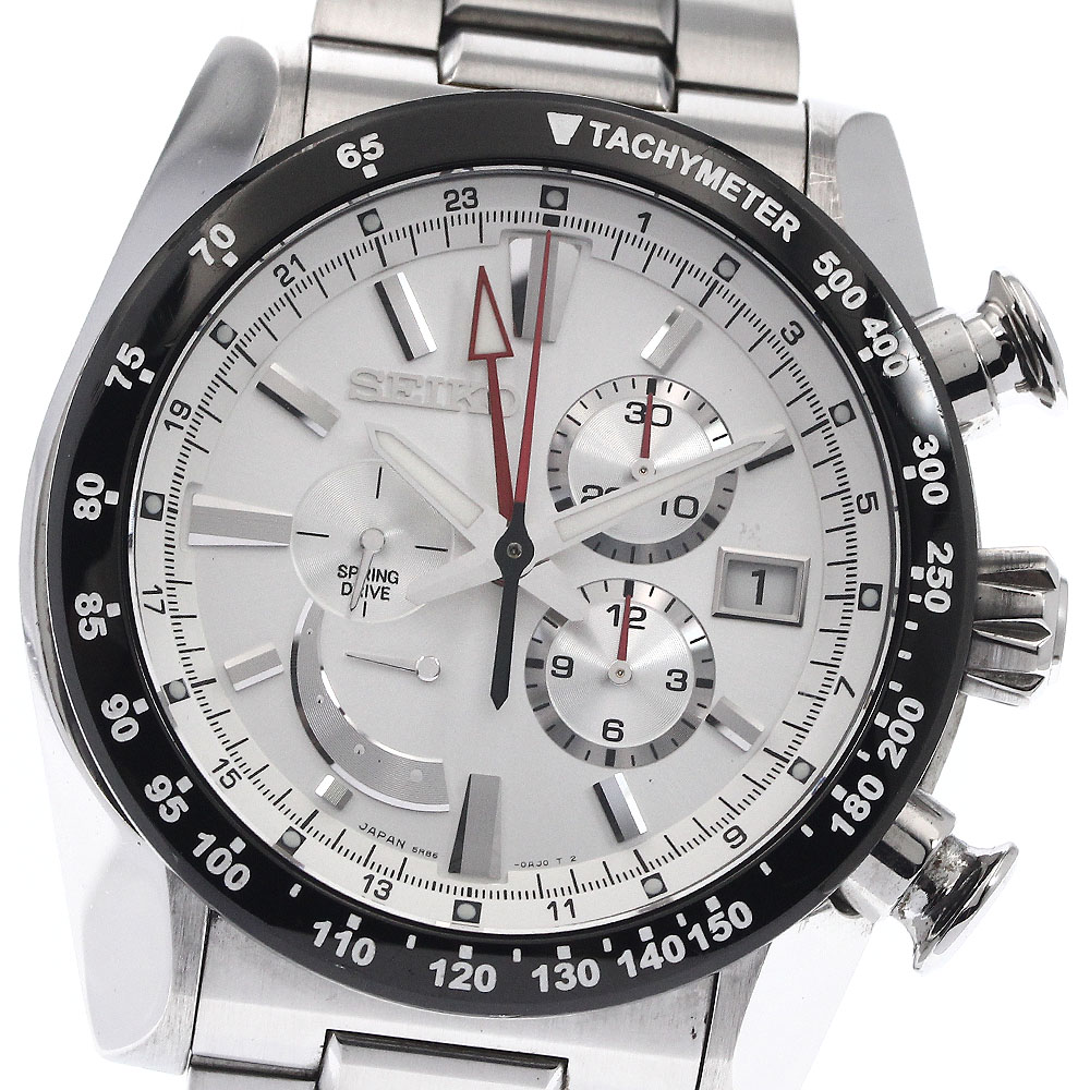 セイコー SEIKO SAEA001/5R86-0AL0 ブライツ アナンタ クロノグラフ パワーリザーブ スプリングドライブ メンズ _898996【中古】