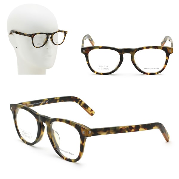 フレームのみ EZ5137-F/V 056 51 Ermenegildo Zegna メガネ 眼鏡 アジアンフィット イエローハバナ キャメル