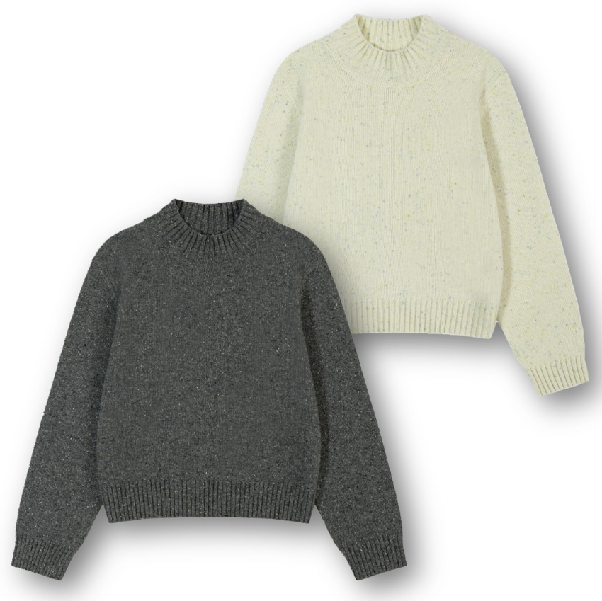 NEP YARN MOCK-NECK SWEATER 19,520円