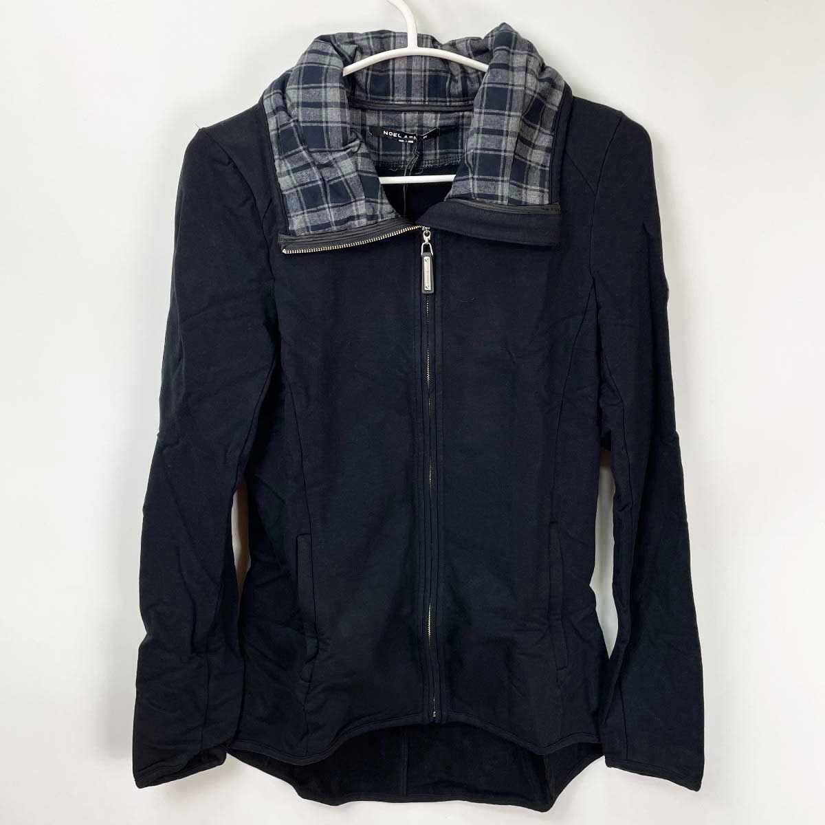 【中古・未使用品】ノエルアスマール NOEL ASMAR ジップアップ ストレッチ スウェット ライディングジャケット XS ブラック AE1743 レディース 乗馬 馬術