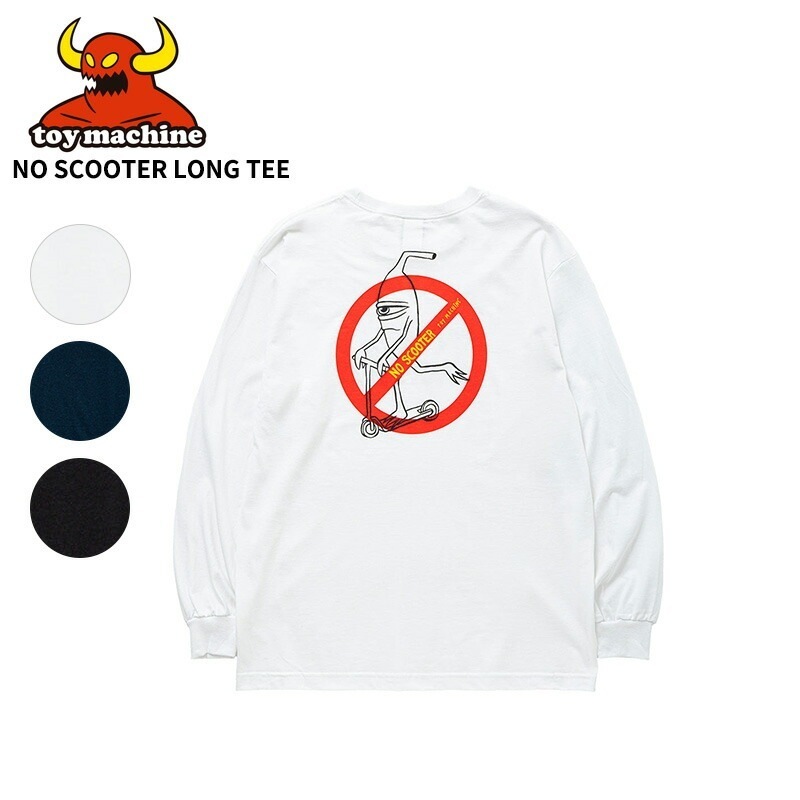 トイマシーン メンズ 長袖Tシャツ ロンT TOY MACHINE NO SCOOTER LONG TEE トップス カットソー ストリート スケーター tmpflt3