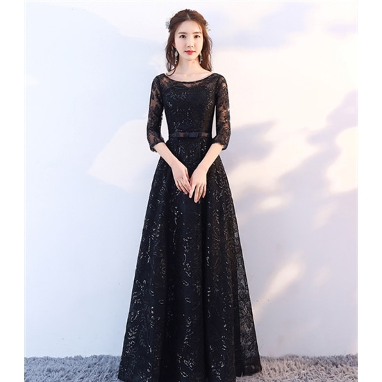 【取寄：納期2週間】演奏会ドレス ロングドレス 大きいサイズ 2XL 3XL イブニングドレス フェミニン 半袖