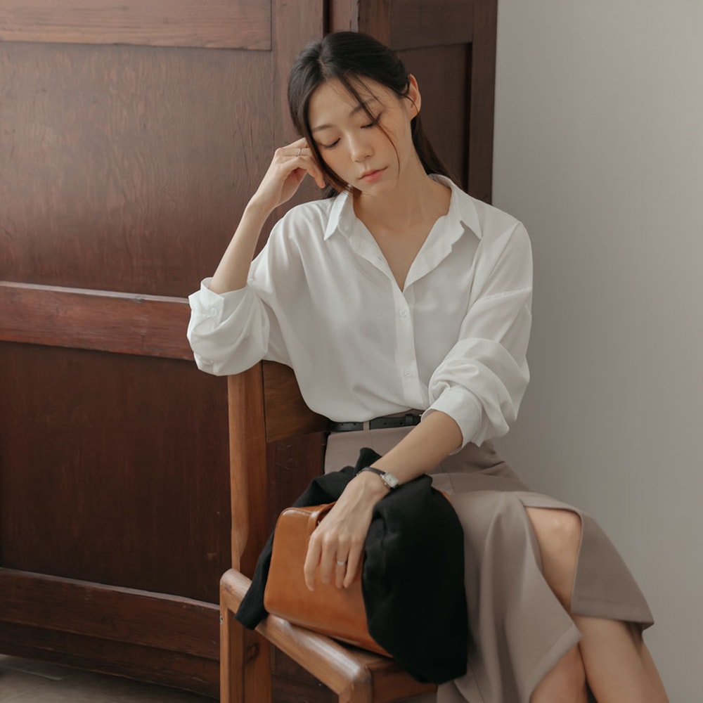 シャーロットシルキーベーシックブラウス