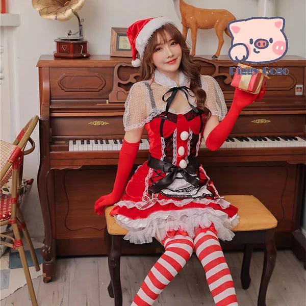 サンタ コスプレ サンタコス サンタコスプレ クリスマス サンタクロース コスチューム サンタ衣装 帽子 ケープ レディース サンタ 仮装
