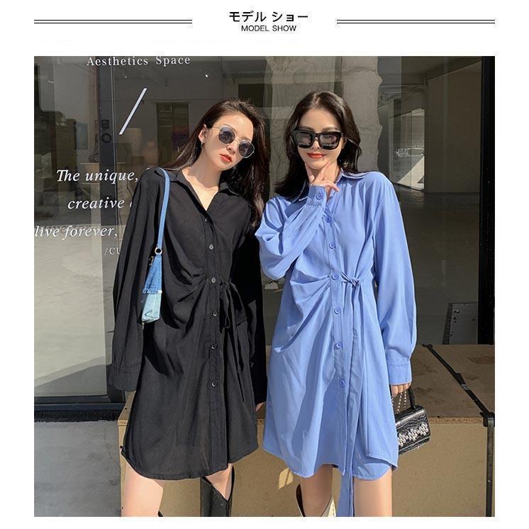 春 夏 シャツワンピ 長袖 レディース ワンピース ショート丈 シャツ ロングシャツ 薄手 ショートワンピ 通勤 シャツワンピース 長袖シャツ