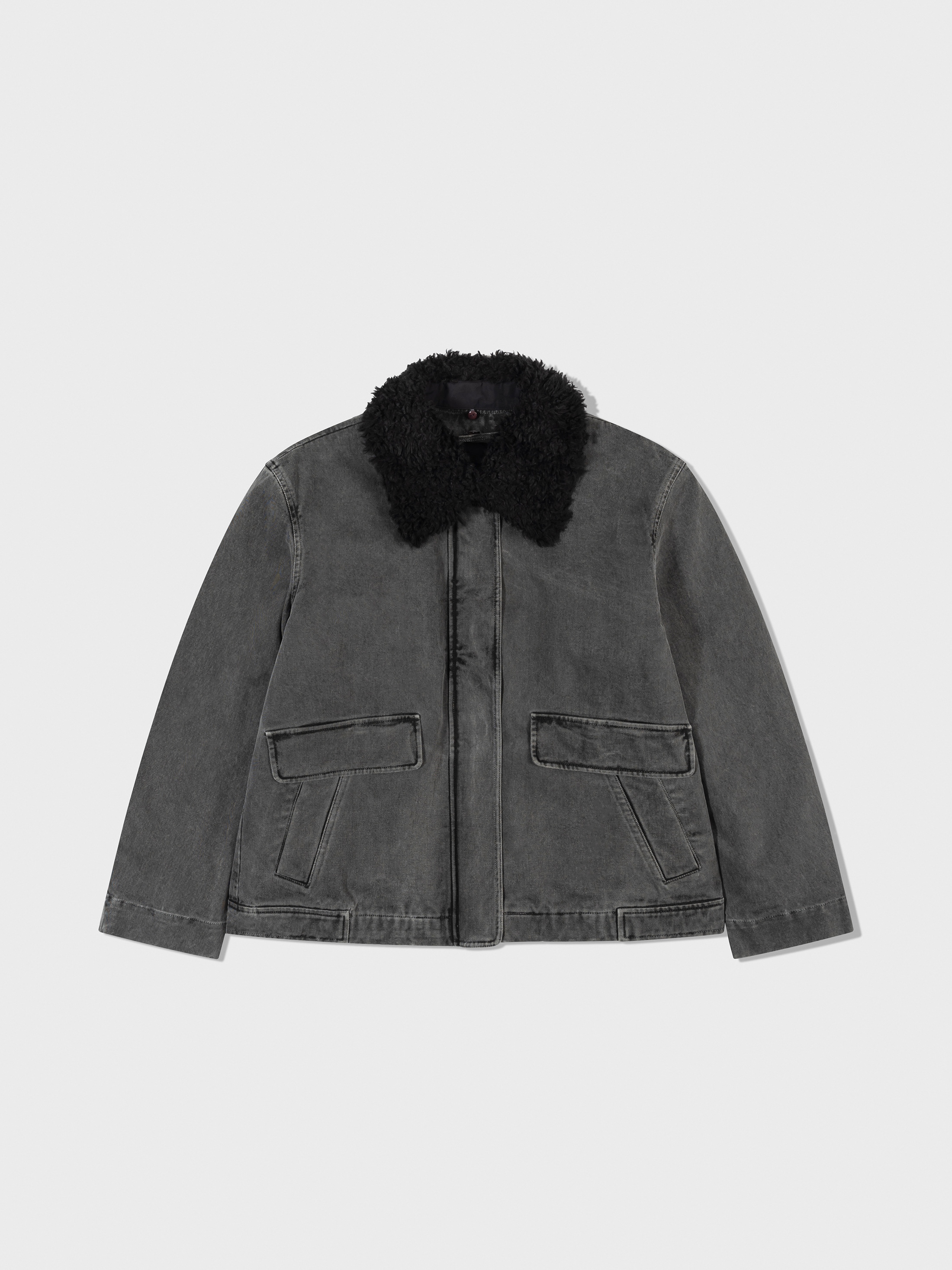 【LOW CLASSIC】 PIGMENT COTTON MUSTANG JACKET : CHARCOAL