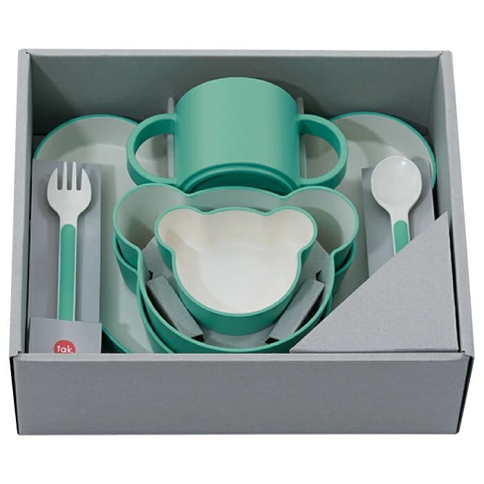 tak ベビー食器 キッズディッシュ ギフトボックス 7点セット 子供用食器 離乳食 お食い初め プレゼント おしゃれ 子ども食器 カトラリー ベア 日本製 キッズプレート お皿 コップ カップ