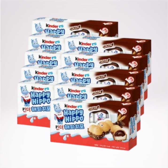 kinder キンダーハッピーヒッポ T5チョコレート, 104g 10EA