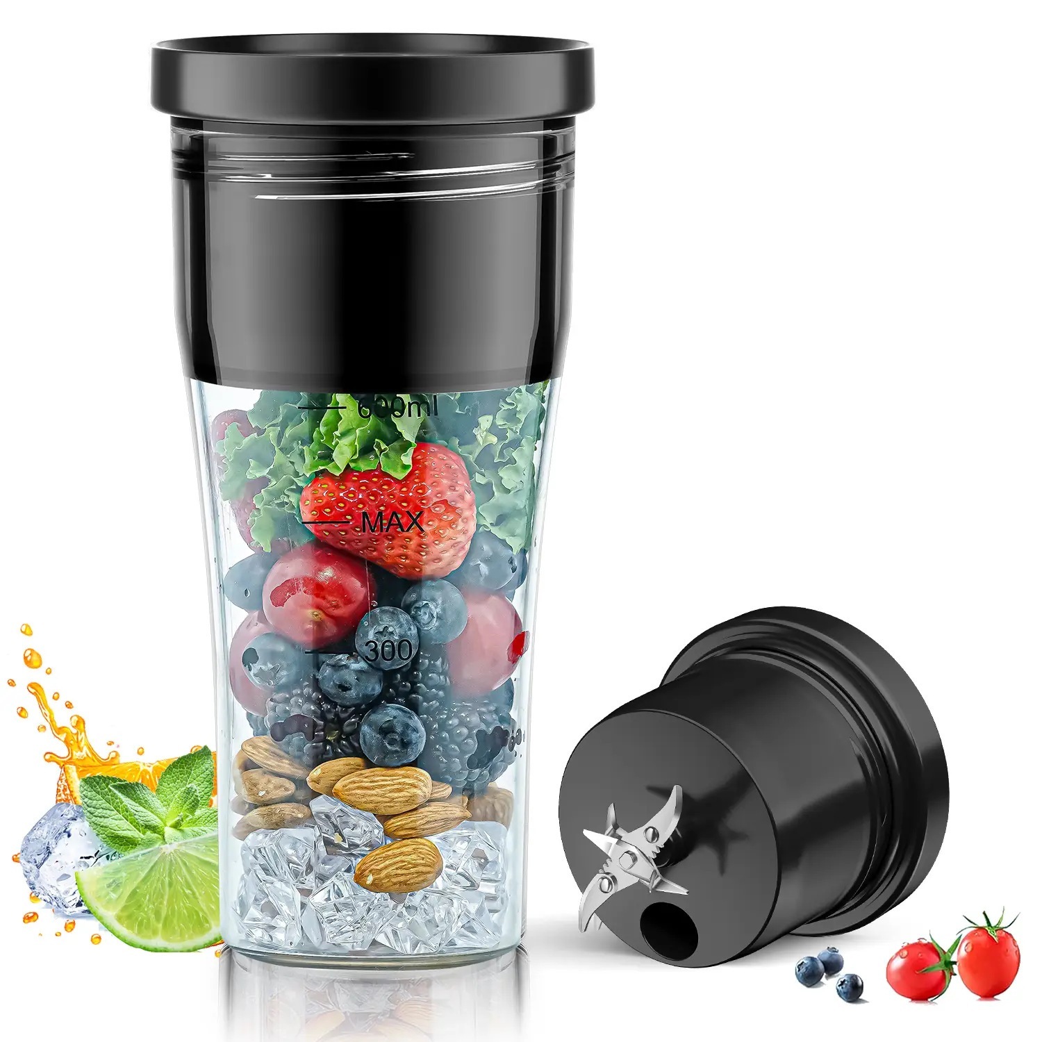 新品人気ジューサーカップ多機能ジューサーusb充電デュアルギアポータブルジューサー 7,652円