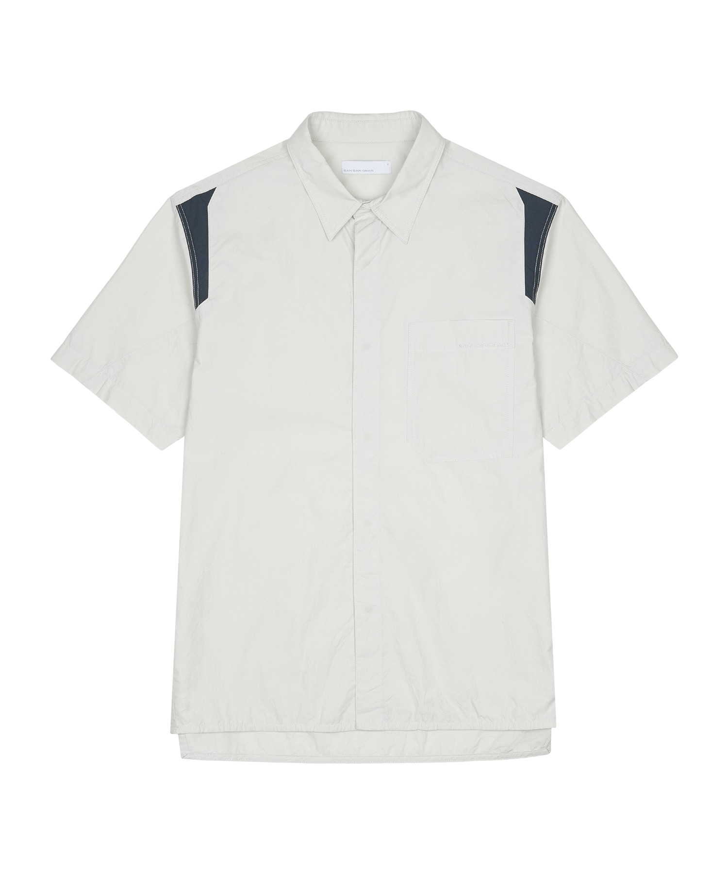 【SANSANGEAR】 26SS BLOCK SHIRT : LIGHT GREY