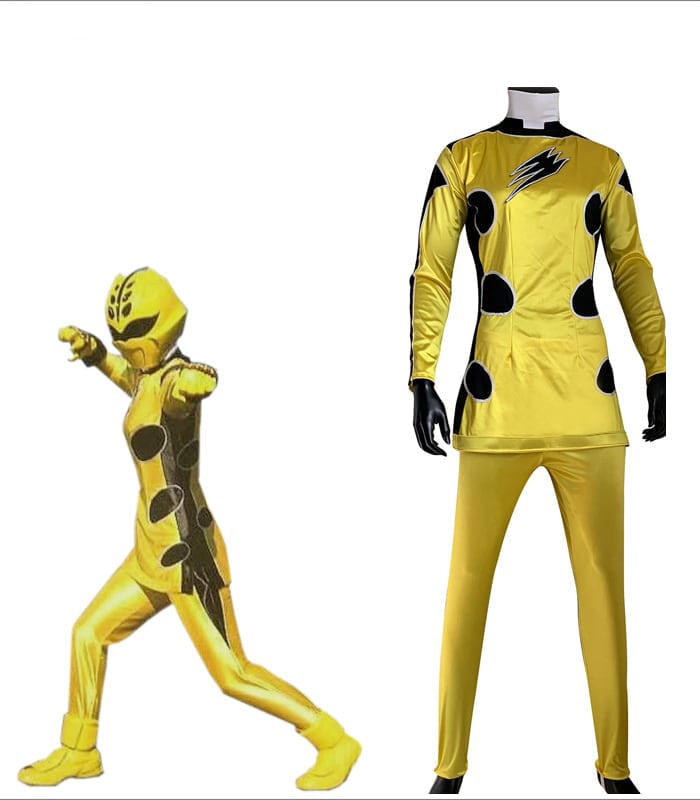 【全身タイツ】獣拳戦隊ゲキレンジャー ゲキイエロー サテン生地 艶 黄 全身タイツ スーツ オーダーメイド可能 コスチューム