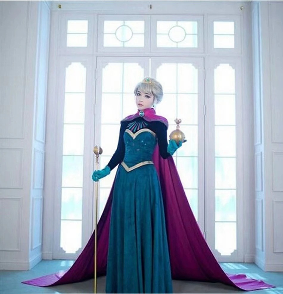 ハイエンド アナと雪の女王 エルサ プリンセスドレス エルサ戴冠女王パーティーコスチューム期間限定30%