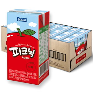 韓国飲み物 / Picnic 200ml x 12個 リンゴ飲料 韓国飲料