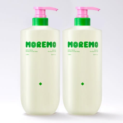 NEW モレモカフェインバイオーム 弱酸性脱毛症緩和シャンプー脂性用ダブルセット1000ml 2個