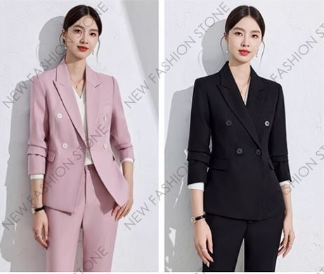 ピンクスーツ女性秋の新モデル大学生面接スーツスーツ-29
