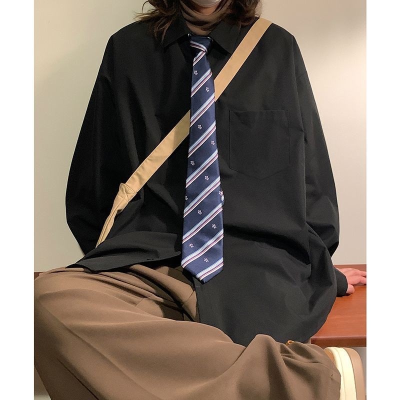 黒 シャツ レディース 長袖 インナー アウター ゆったり レトロ 学生 レディース シャツ レディース インナー トップス1253