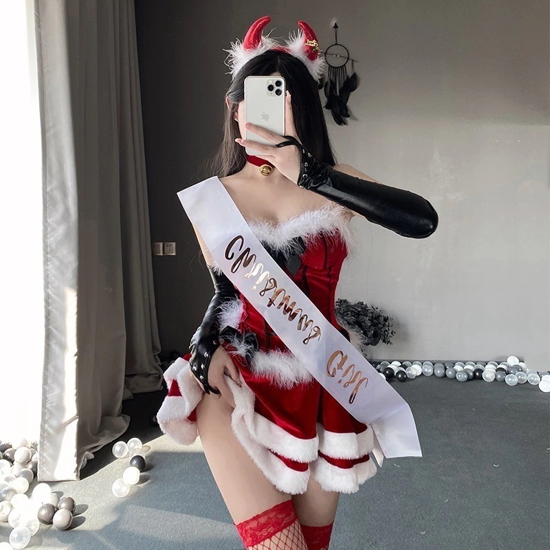 【3日以内出荷】サンタコスプレ30%までに制限 クリスマスサンタスカート小鈴制服バニーガールヘラジカ日系セクシーかわいいお正月ワンピース レディース ハロウイン