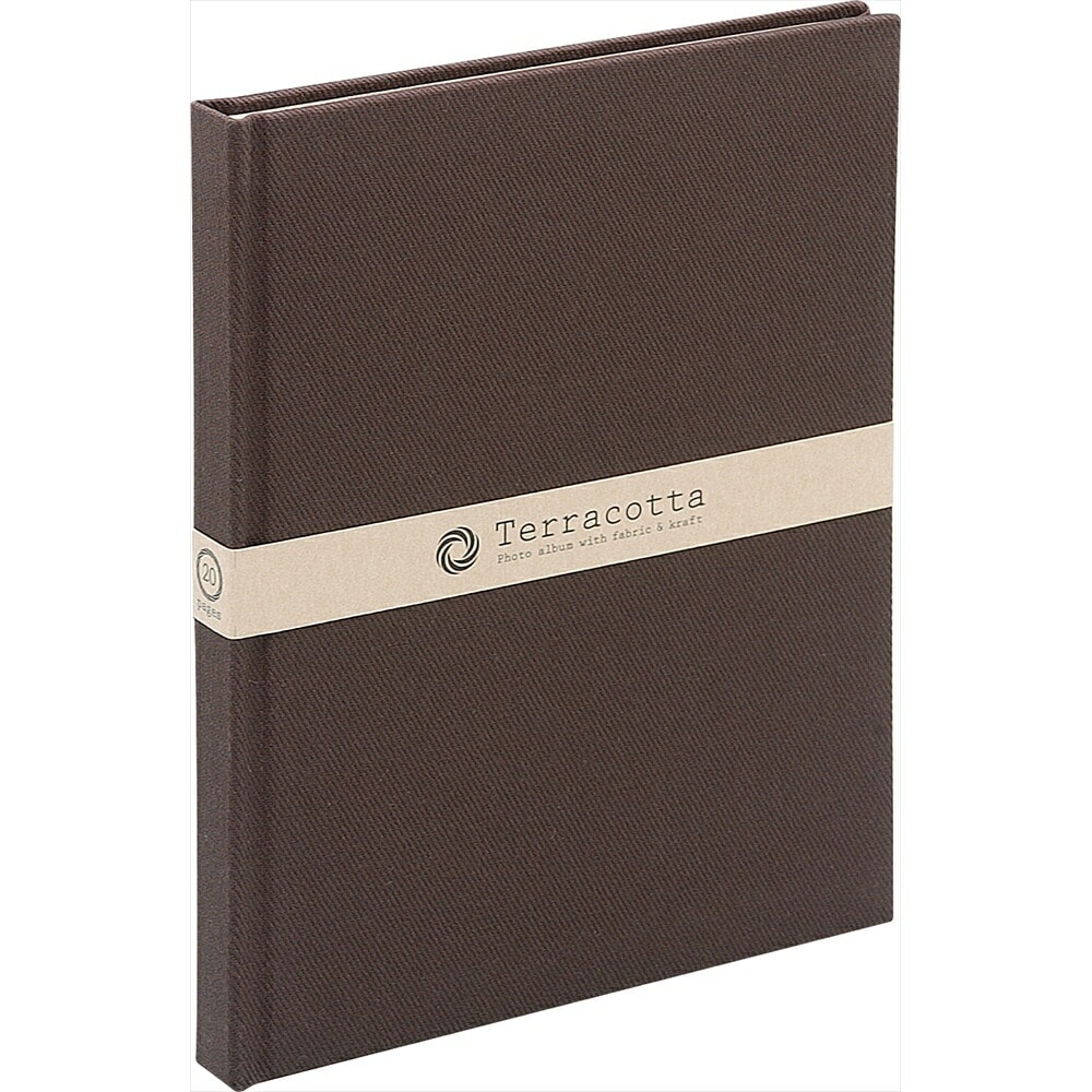 （まとめ買い）テラコッタ ブック式アルバム L2段 プラコート台紙（クラフト） ブラウン TER-L2B-140-BR [x3]