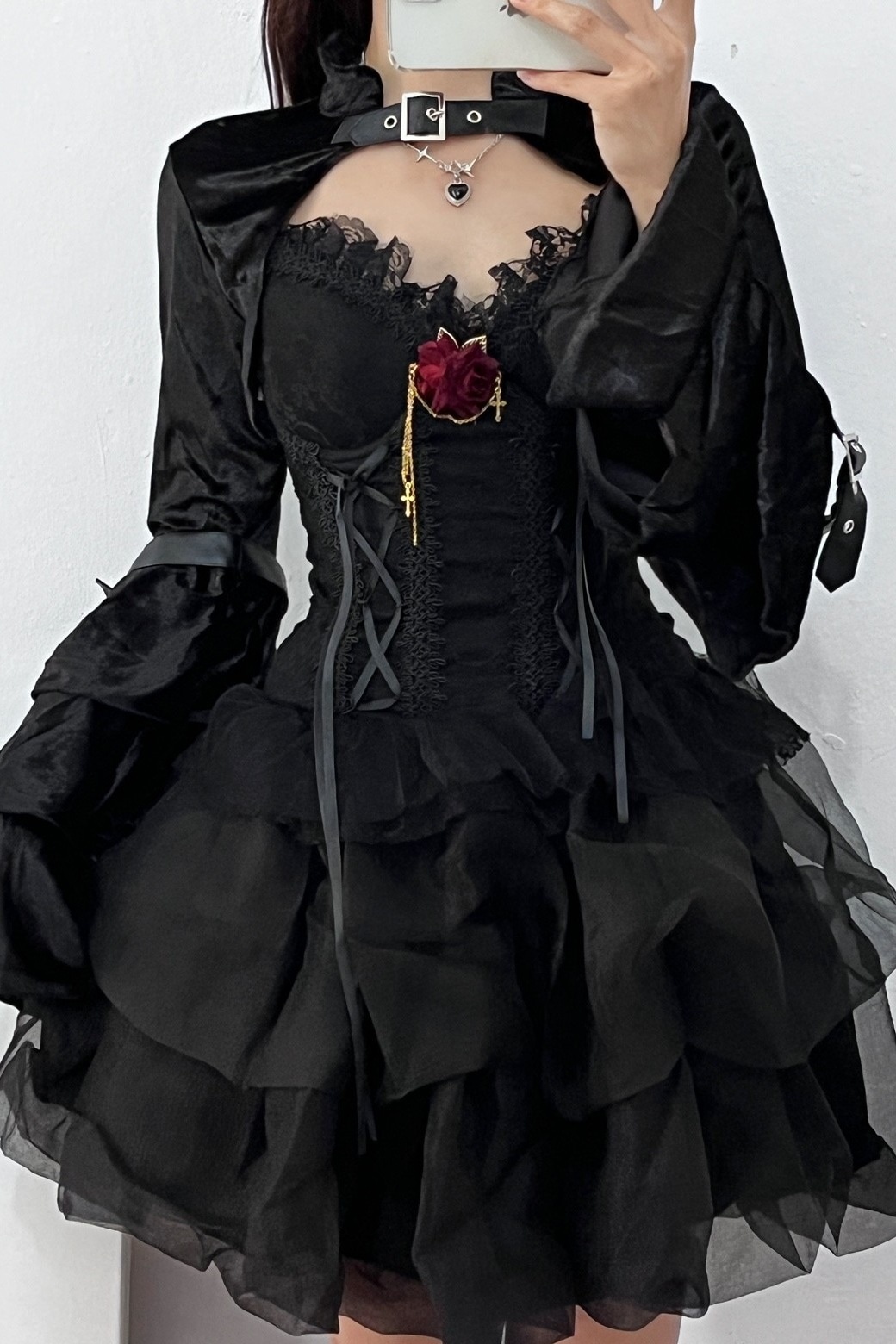 ダーク ゴシック セクシー キャミソール ウエスト パッド入り プリンセス チュチュ スカート 誕生日 スカート ハロウィン コスム