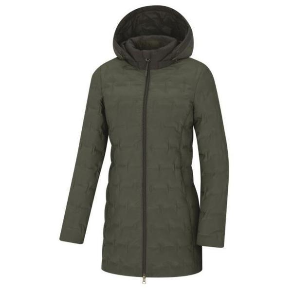 HC03 女性用 軽くて暖かいミドル丈グースジャケット(カーキ) KVJ6507W (S41992168)