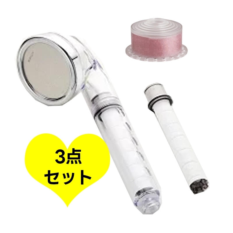 [韓国で大ヒット][正規品]ピュアサム ビタフィルター シャワー 本品 3点セット(11種の香りの中から選択1) 緑物 塩素除去 ビタミンC 保湿シャワー