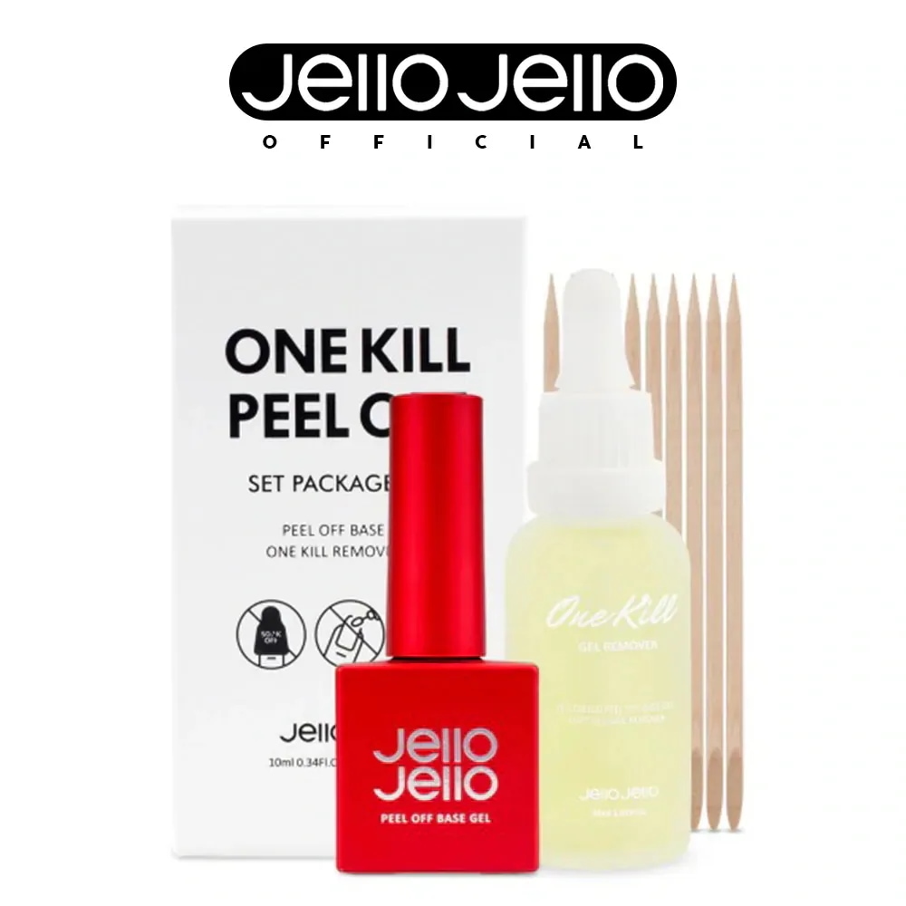 Qoo10] JELLO JELLO ピールオフベース+ワンキルリムーバー セ : ネイル
